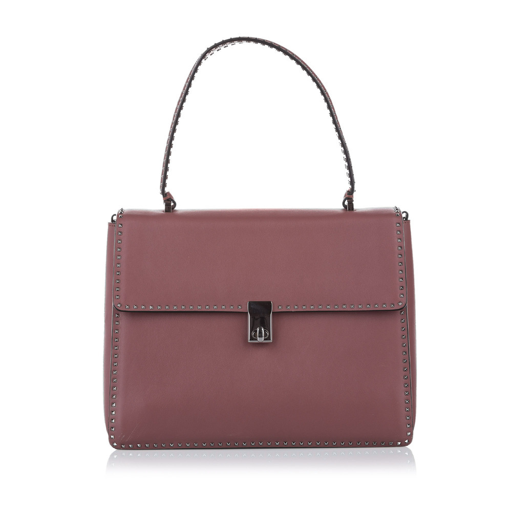 Pre-Loved Valentino Rockstud Leather Satchel